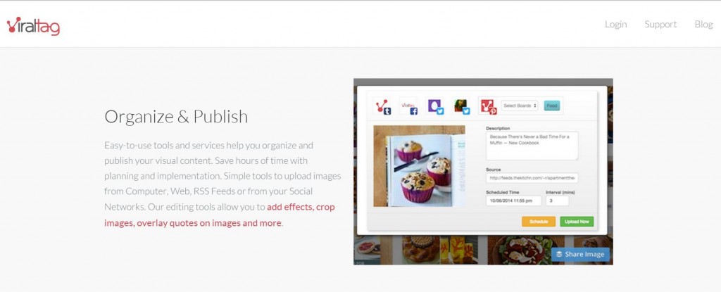 viraltag for scheduling pinterest images 