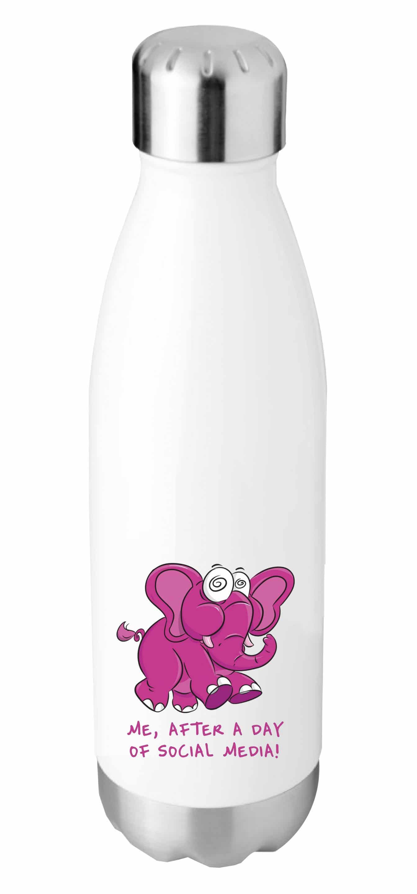 Quirky insulated bottles – 510ml stainless steel - front message